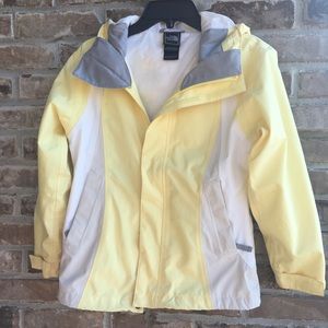 GUC The North Face girls yellow and white jacket